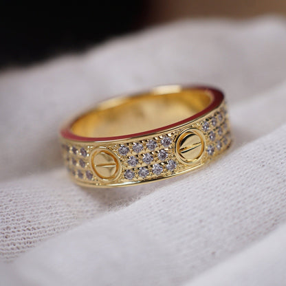 [Luxe Jewelry]LOVE RING 5.5MM DIAMONDS PAVED