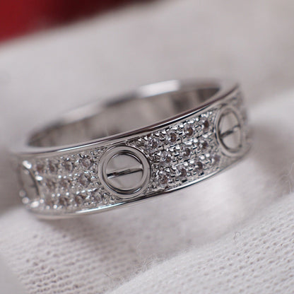 [Luxe Jewelry]LOVE RING 5.5MM DIAMONDS PAVED