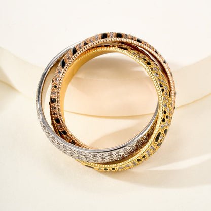 [Luxe Jewelry]TRINITY  RING LEOPARD PRINT