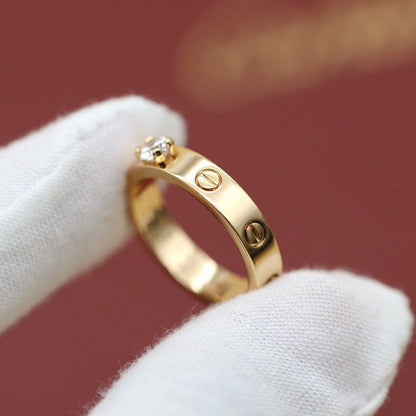 [Luxe Jewelry]LOVE RING 3.6MM 1 BIG DIAMOND