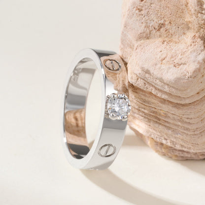 [Luxe Jewelry]LOVE RING 3.6MM 1 BIG DIAMOND