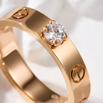 [Luxe Jewelry]LOVE RING 3.6MM 1 BIG DIAMOND