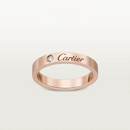 [Luxe Jewelry]LOVE RING 4MM 1 DIAMOND