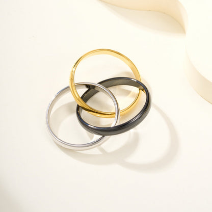 [Luxe Jewelry]TRINITY 3.2MM RING BLACK CERAMIC