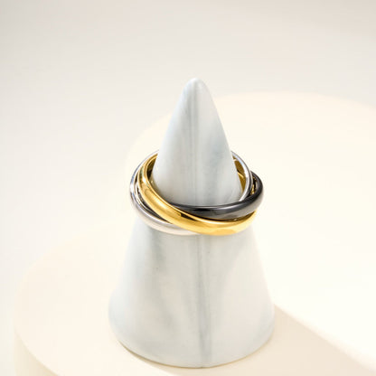 [Luxe Jewelry]TRINITY 3.2MM RING BLACK CERAMIC