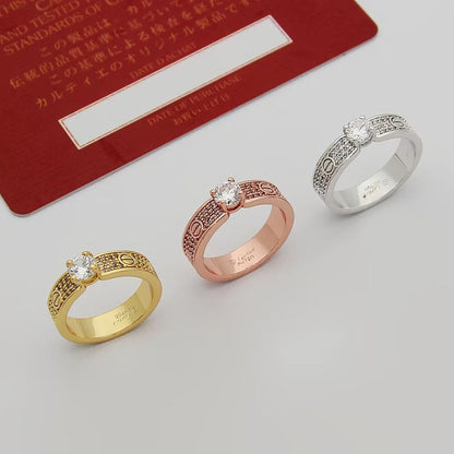 [Luxe Jewelry]LOVE RING 3.6MM 1 BIG DIAMOND FULL DIAMOND