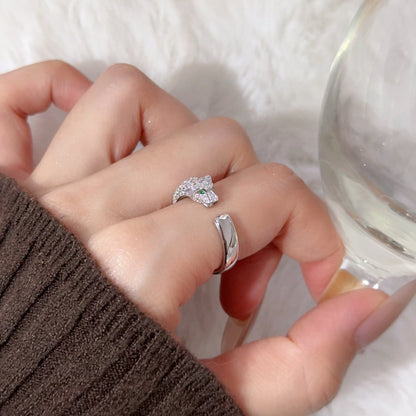 [Luxe Jewelry]PANTHERE HALF DIAMOND SMALL RING