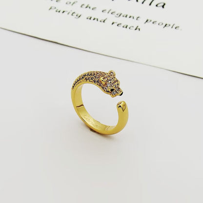 [Luxe Jewelry]PANTHERE HALF DIAMOND SMALL RING