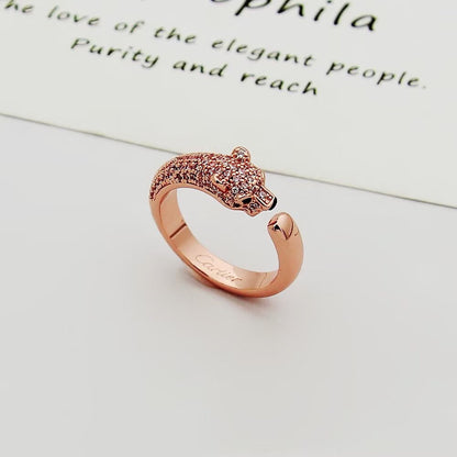 [Luxe Jewelry]PANTHERE HALF DIAMOND SMALL RING