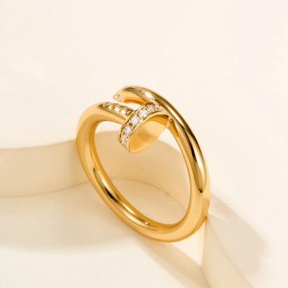 [Luxe Jewelry]JUSTE RING 2.6MM HALF DIAMOND