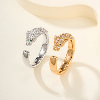 [Luxe Jewelry]PANTHERE HALF DIAMOND SMALL RING