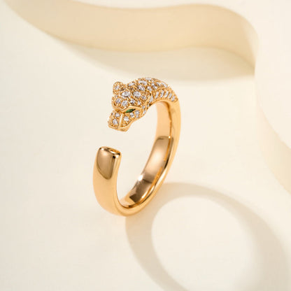 [Luxe Jewelry]PANTHERE HALF DIAMOND SMALL RING