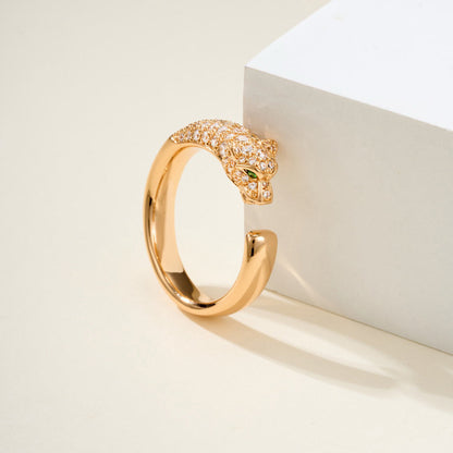 [Luxe Jewelry]PANTHERE HALF DIAMOND SMALL RING