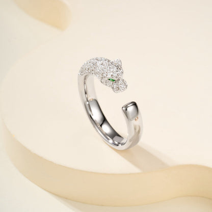 [Luxe Jewelry]PANTHERE HALF DIAMOND SMALL RING