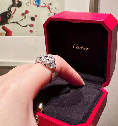 [Luxe Jewelry]PANTHERE SPOTTED FULL DIAMOND MEDIUM RING