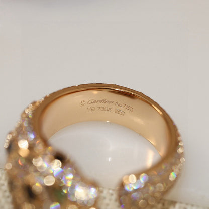 [Luxe Jewelry]PANTHERE SPOTTED FULL DIAMOND MEDIUM RING