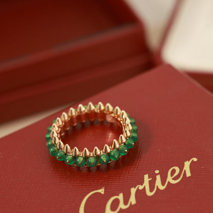 [Luxe Jewelry]CLASH 7.9MM AGATE CHALCEDONY RING