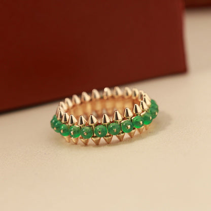[Luxe Jewelry]CLASH 7.9MM AGATE CHALCEDONY RING