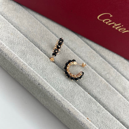 [Luxe Jewelry]CLASH 7.9MM AGATE CHALCEDONY EARRINGS