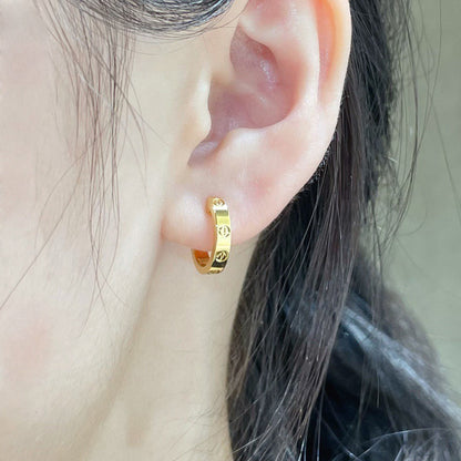 [Luxe Jewelry]LOVE EARRINGS 2.65 MM NO DIAMOND SMALL
