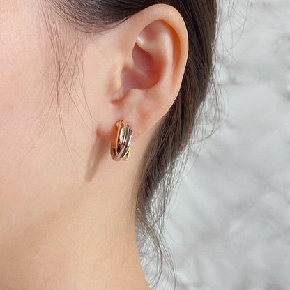 [Luxe Jewelry]TRINITY ON DIAMOND CLASSIC EARRINGS