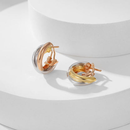 [Luxe Jewelry]TRINITY ON DIAMOND CLASSIC EARRINGS