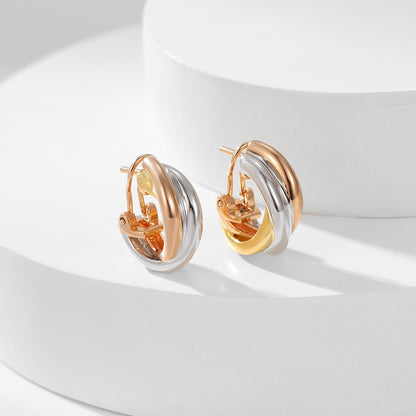 [Luxe Jewelry]TRINITY ON DIAMOND CLASSIC EARRINGS