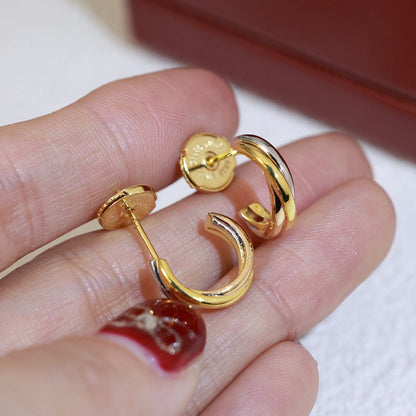 [Luxe Jewelry]TRINITY ON DIAMOND MINI EARRINGS