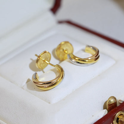 [Luxe Jewelry]TRINITY ON DIAMOND MINI EARRINGS