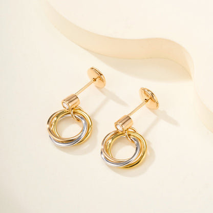 [Luxe Jewelry]TRINITY ON DIAMOND  EARRINGS