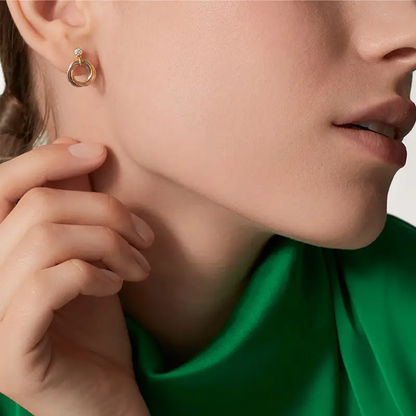[Luxe Jewelry]TRINITY ON DIAMOND  EARRINGS