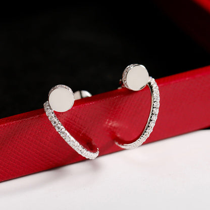 [Luxe Jewelry]JUSTE FULL DIAMOND SMALL EARRINGS
