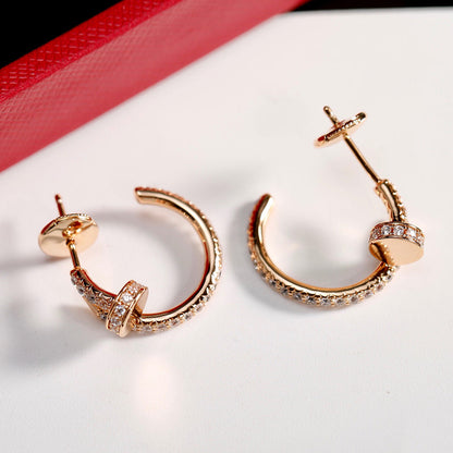 [Luxe Jewelry]JUSTE FULL DIAMOND SMALL EARRINGS
