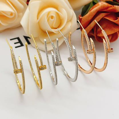 [Luxe Jewelry]JUSTE FULL DIAMOND LARGE EARRINGS