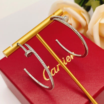 [Luxe Jewelry]JUSTE FULL DIAMOND LARGE EARRINGS