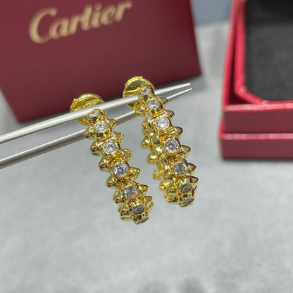 [Luxe Jewelry]CLASH FULL DIAMOND MEDIUM EARRINGS