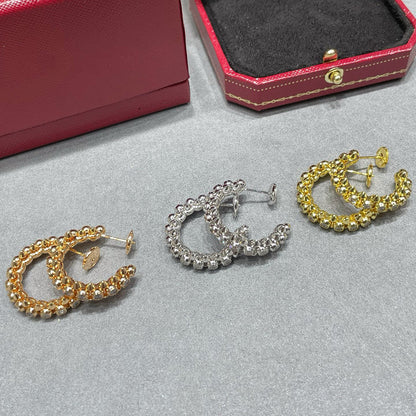 [Luxe Jewelry]CLASH FULL DIAMOND MEDIUM EARRINGS