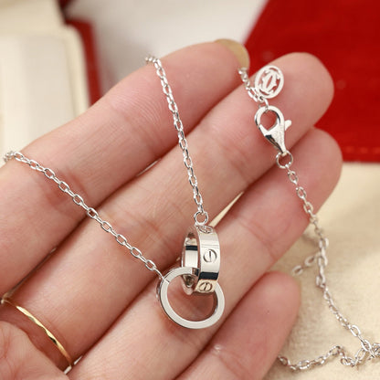 [Luxe Jewelry]LOVE DOUBLE RING NECKLACE