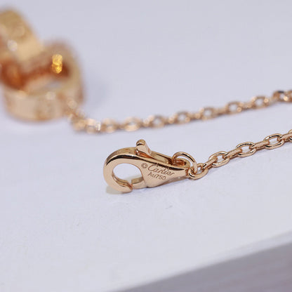 [Luxe Jewelry]LOVE DOUBLE RING NECKLACE