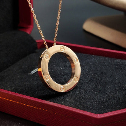 [Luxe Jewelry]LOVE NECKLACE 16MM 3 DIAMONDS