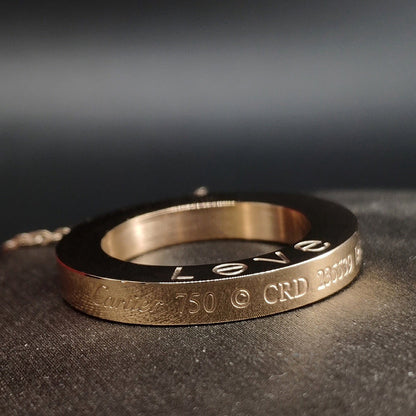 [Luxe Jewelry]LOVE NECKLACE 16MM 3 DIAMONDS
