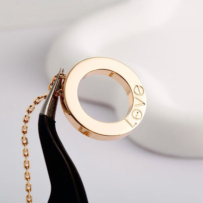 [Luxe Jewelry]LOVE NECKLACE 16MM  FULL DIAMOND
