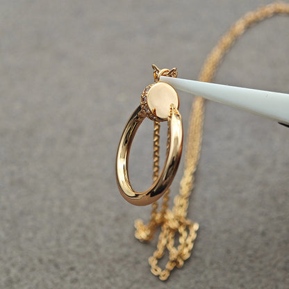 [Luxe Jewelry]JUSTE NECKLACE HALF DIAMOND