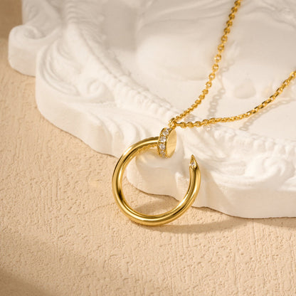 [Luxe Jewelry]JUSTE NECKLACE HALF DIAMOND