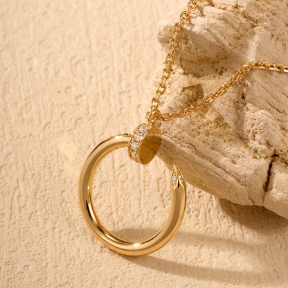 [Luxe Jewelry]JUSTE NECKLACE HALF DIAMOND