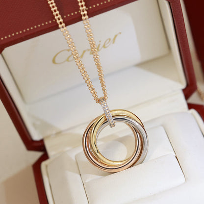 [Luxe Jewelry]TRINITY MEDIUM  DIAMONDS NECKLACE