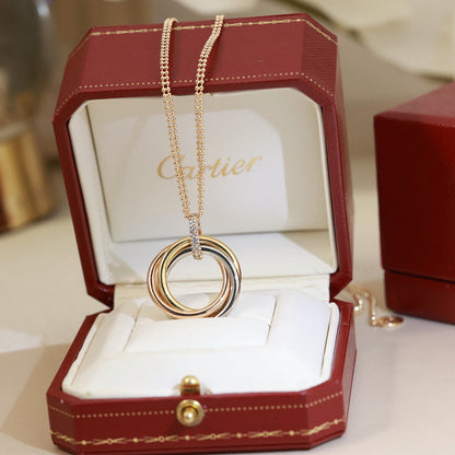 [Luxe Jewelry]TRINITY MEDIUM  DIAMONDS NECKLACE