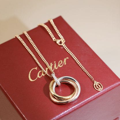 [Luxe Jewelry]TRINITY MEDIUM  DIAMONDS NECKLACE
