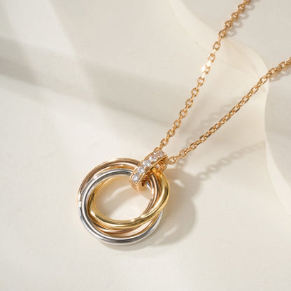 [Luxe Jewelry]TRINITY MEDIUM  DIAMONDS NECKLACE