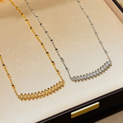 [Luxe Jewelry]CLASH  SMALL FULL DIAMOND NECKLACE
